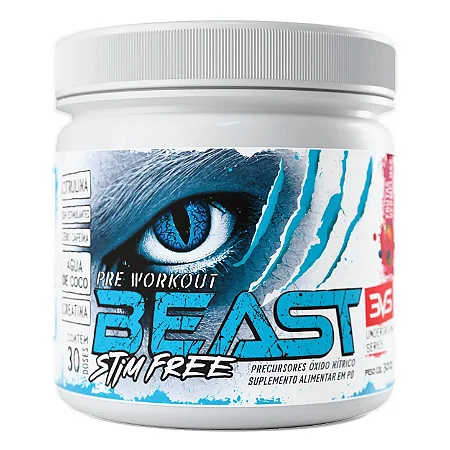 Beast Stim Free Pre Workout (300g) - Frutas Vermelhas