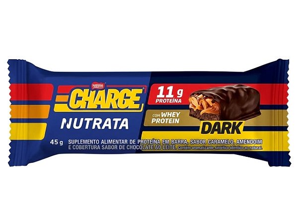 Barra Proteica Nutrata Charge Bar (45g) - Caramelo, Amendoim e Chocolate meio Amargo