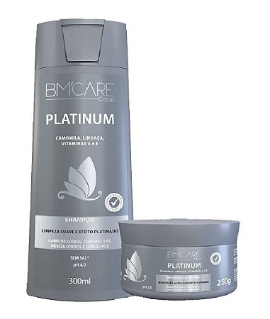 BARROMINAS Colors Platinum para Cabelos Loiros, Grisalhos, com Mechas ou Descoloridos Shampoo + Máscara