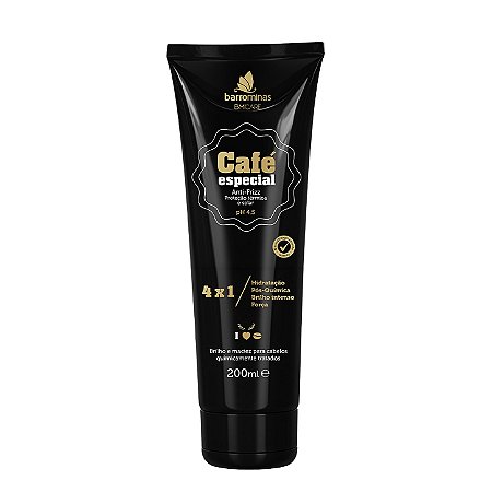 BARROMINAS Creme para Pentear Antifrizz Café Especial 200ml - Cabelos Quimicamente Tratados