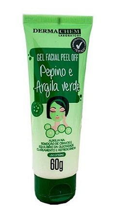 DERMACHEM Gel Facial Peel Off Pepino e Argila Verde 60g