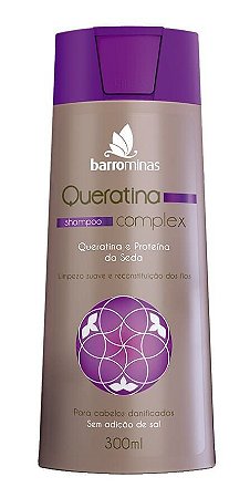 BARROMINAS Queratina Complex para Cabelos Danificados e Quebradiços Shampoo 300ml