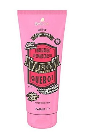 BARROMINAS Liso Que Te Quero! para Cabelos Lisos, Rebeldes, com Volume e Frizz Leave-in Finalizador Desmaia Cabelo 240ml