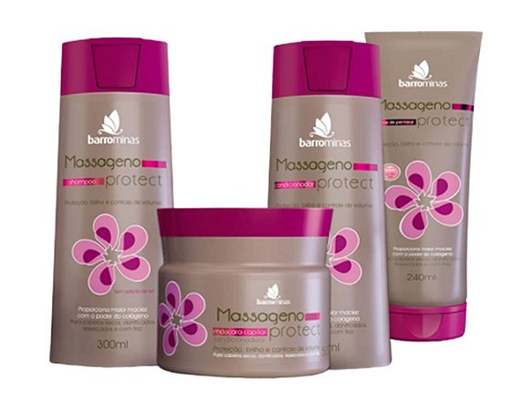 BARROMINAS Massageno Protect Kit Cabelo Ressecado Completo