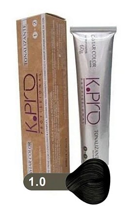 K.PRO Caviar Color Tonalizante 1.0 Preto Natural 60g