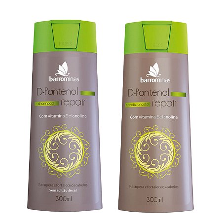 BARROMINAS Kit D-Pantenol Repair Hidratação e Maciez - Shampoo e Condicionador
