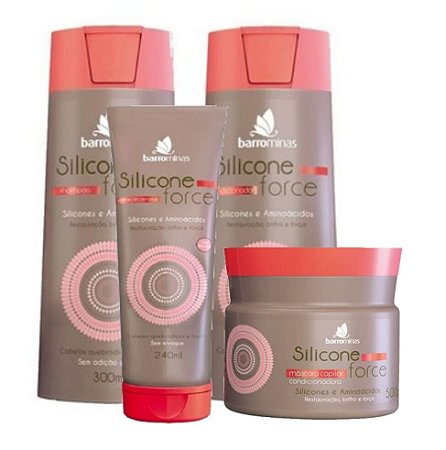 BARROMINAS Silicone Force para Cabelos Fracos e Quebradiços Linha Completa