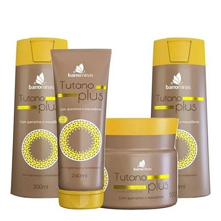 BARROMINAS Kit Nutrição e Força Tutano Plus - Linha Completa - Cabelos Secos e Sem Vida