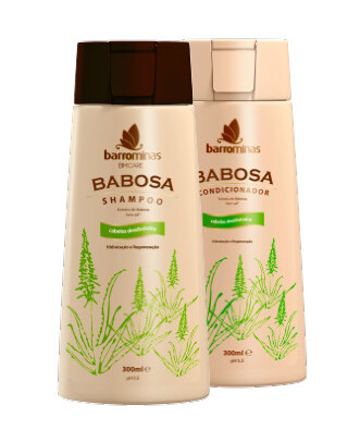 BARROMINAS Babosa Kit Cabelo Seco e Desidratado Shampoo + Condicionador