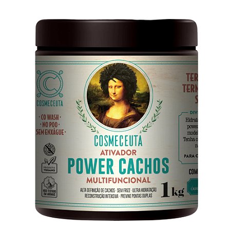 COSMECEUTA Ativador Multifuncional Vegano Power Cachos 1Kg - Cabelos Cacheados e Crespos