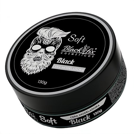 BLACK FIX Cera Modeladora Preta Soft 130g - Fixação Extra Forte e Disfarce dos Fios Brancos