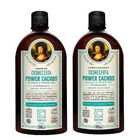 COSMECEUTA Kit Vegano Limpeza e Maciez Power Cachos - Shampoo e Condicionador