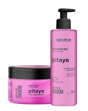 LABOTRAT Pitaya Creme Esfoliante para o Rosto e Corpo 300g + Hidratante 190ml