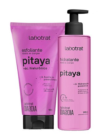 LABOTRAT Pitaya Creme Esfoliante para o Rosto e Corpo 150g + Hidratante 190ml