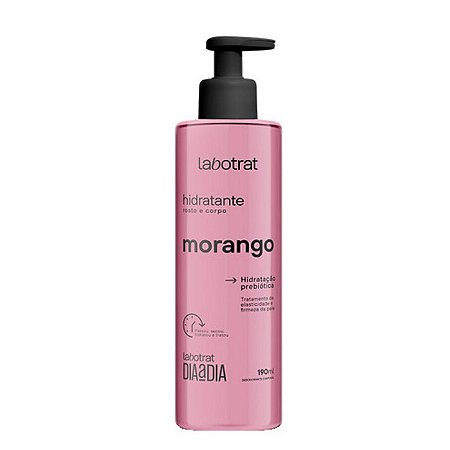 LABOTRAT Hidratante Rosto e Corpo Morango 190ml - Pele Macia, Hidratada e Perfumada