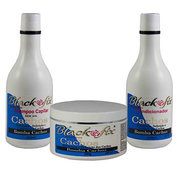 BLACK FIX Cachos Kit Shampoo + Condicionador 500ml + Máscara Capilar 250g