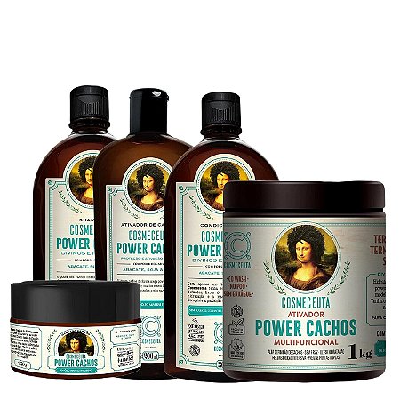 COSMECEUTA Kit Vegano Tratamento Completo Power Cachos - Linha Completa