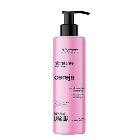 LABOTRAT Hidratante Rosto e Corpo Cereja 190ml - Pele Macia, Hidratada e Perfumada