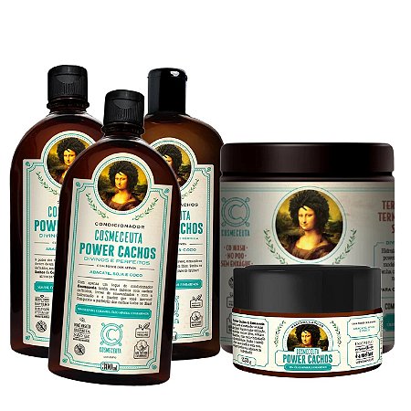 COSMECEUTA POWER CACHOS Vegano para Cabelos Cacheados ou Crespos - Monte o seu tratamento personalizado