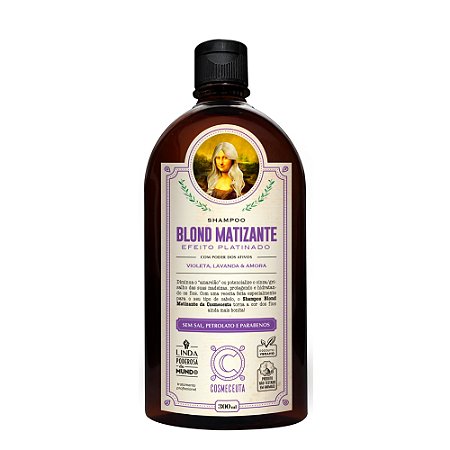 COSMECEUTA Shampoo Vegano Blond Matizante 300ml - Cabelos Loiros, Grisalhos e Platinados