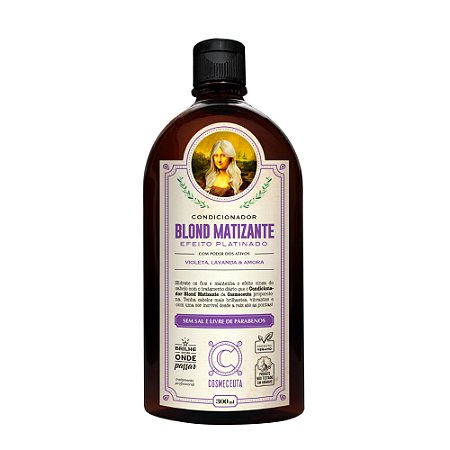 COSMECEUTA Condicionador Vegano Blond Matizante 300ml - Cabelos Loiros, Grisalhos e Platinados