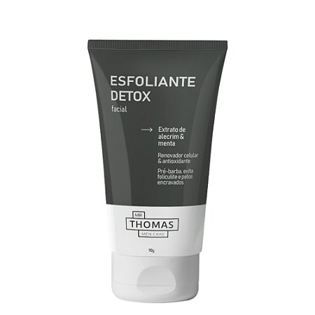 MR THOMAS Men Care Esfoliante Facial Detox 90g – Evita Pelos Encravados e Renova a Pele