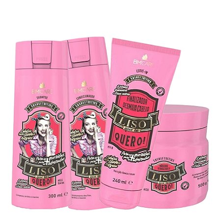 BARROMINAS LISO QUE TE QUERO! para Cabelos Lisos, Volumosos e Ressecados - Escolha o produto