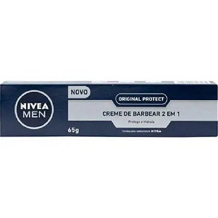 NIVEA MEN Creme de Barbear 2 em 1 Original Protect 65g