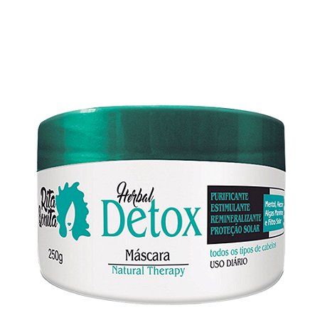 RITA BONITA Máscara Herbal Detox 250g - Purificação, Crescimento e Hidratação