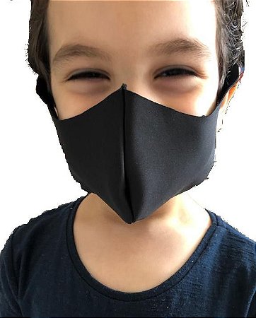 MERCÊ Máscara Facial Lavável Infantil em Neoprene Preto