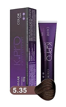 K.PRO Caviar Color Coloração Permanente 5.35 Castanho Claro Chocolate 60g