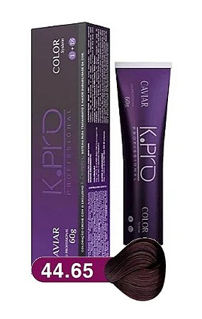 K.PRO Caviar Color Coloração Permanente 44.65 Castanho Médio Ultra Bordeaux 60g