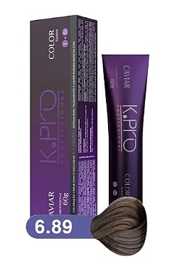 K.PRO Caviar Color Coloração Permanente 6.89 Loiro Escuro Bege 60g