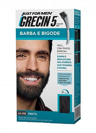 GRECIN5 Color Gel Tonalizante para Barba e Bigode Preto M-110