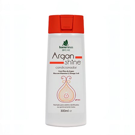 BARROMINAS Condicionador Argan Shine 300ml - Cabelos Danificados e Quimicamente Tratados