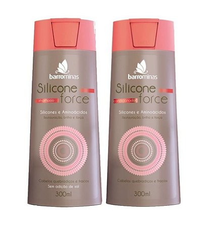 BARROMINAS Silicone Force Kit Cabelo Quebradiço Shampoo + Condicionador