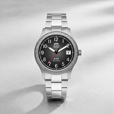 Relógio Orient Automático Masculino Automático Yn6ss029 P2sx Prateado Preto