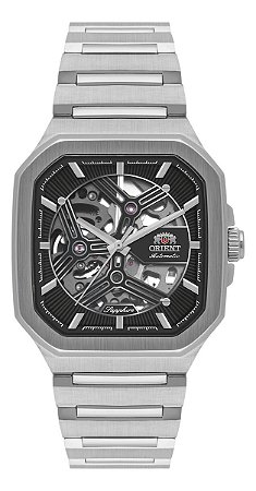 Relógio Orient Masculino Automatico Dourado Nh7ss008 G1kx Prateado Preto