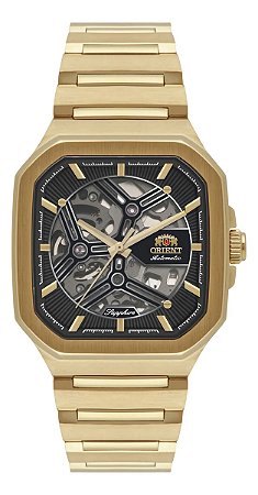 Relógio Orient Masculino Automatico Dourado Nh7gg008 G1kx Dourado