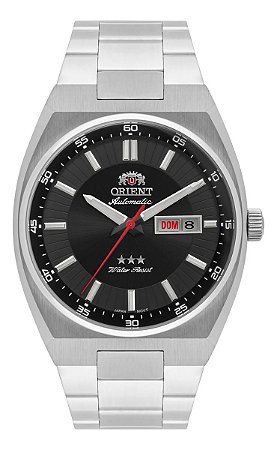 Relógio Orient Automático Masculino 469ss087nh P1 3 Estrelas Prateado Preto