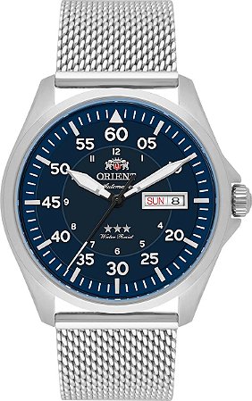 Relógio Orient Automático Masculino Automático Yn6ss009 D2sx Prateado Azul