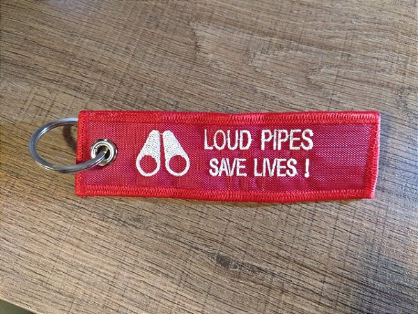 Chaveiro Bordado BMK - LOUD PIPES SAVE LIVES!