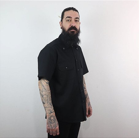 Workshirt Black Mask Kustom Sem Estampa