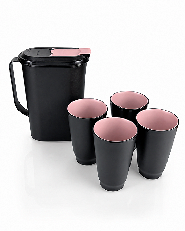 Kit Tupperware Jarra Perfeita 1,8 Litro + 4 Copos Allegra 450ml