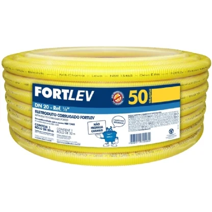 CONDUÍTE FLEX PVC 1/2" (50m) - FORTLEV