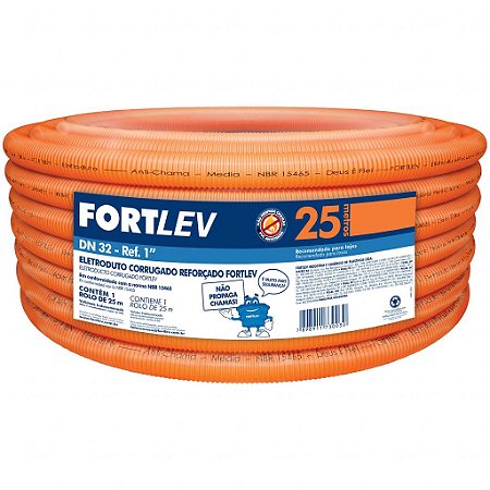 CONDUÍTE FLEX PVC REFORÇADO 1" (25m) - FORTLEV