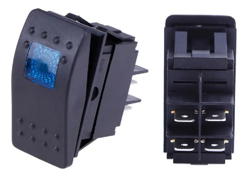 Botão Interruptor Universal Farol On/off 12v/24v Led Azul