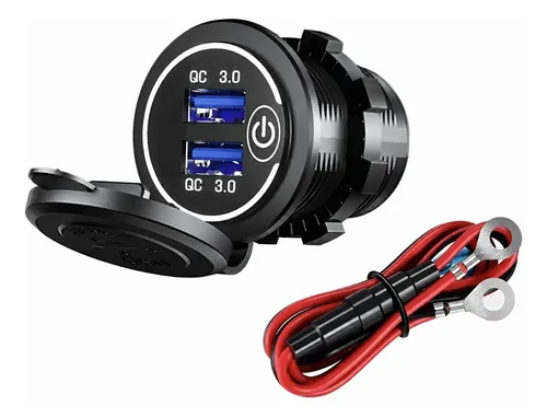 Tomada Usb Veicular 12/24v 2 Saídas Led Branco Sub.acendedor