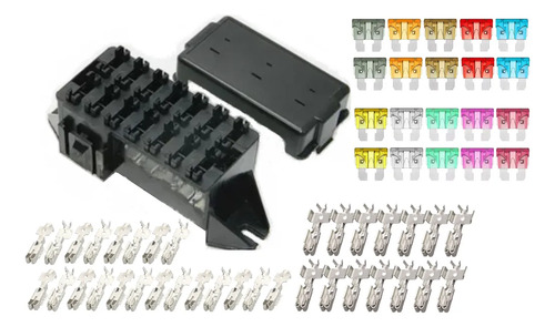 Caixa Suporte Fusível Lâmina 14 Vias Universal Adaptação