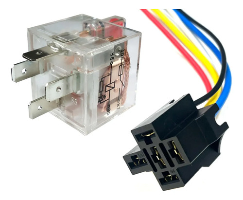 Relé Auxiliar Universal 40a Caixa Transparente Variação 24v 4p